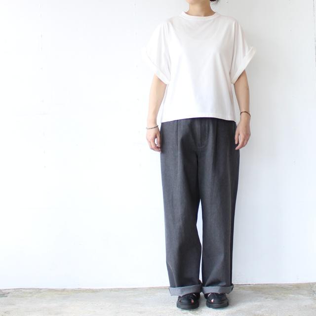 HAVERSACK 60/2サイロ天竺ドルマンクルーネックT Roll-up sleeve crew neck tee / 612625 | HAVERSACK | 15