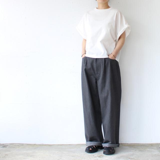 HAVERSACK 60/2サイロ天竺ドルマンクルーネックT Roll-up sleeve crew neck tee / 612625 | HAVERSACK | 19
