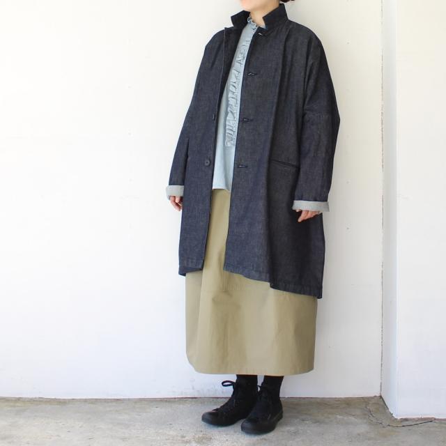 HAVERSACK HAVERSACK 5OZシャンブレーフリルブラウス 5oz