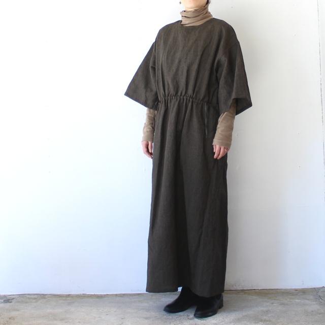 HAVERSACK リネンウールグレンチェック5分袖ワンピース W/L Glen-check half-sleeve onepiece | HAVERSACK | 10