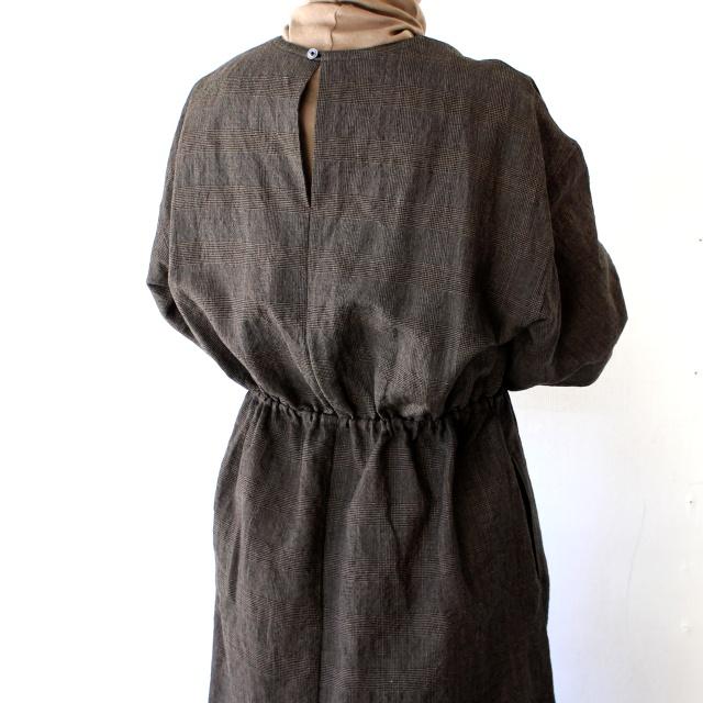 HAVERSACK リネンウールグレンチェック5分袖ワンピース W/L Glen-check half-sleeve onepiece | HAVERSACK | 13