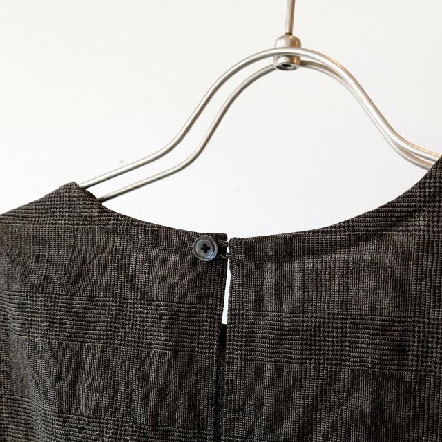 HAVERSACK リネンウールグレンチェック5分袖ワンピース W/L Glen-check half-sleeve onepiece | HAVERSACK | 05