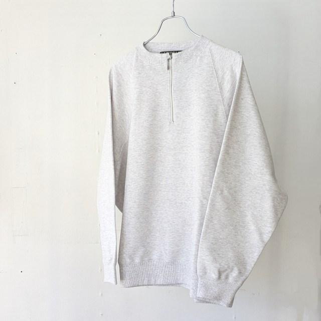 HAVERSACK（ハバーサック） ハイゲージ裏毛スウェットハーフZIPプル