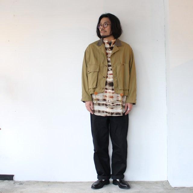 【20%OFF】HAVERSACK コットンキュプラタイプライターバンドカラーシャツ Water color print Band collar shirt | HAVERSACK | 11