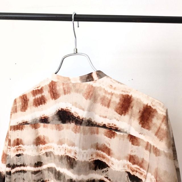 【20%OFF】HAVERSACK コットンキュプラタイプライターバンドカラーシャツ Water color print Band collar shirt | HAVERSACK | 05