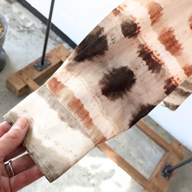 【20%OFF】HAVERSACK コットンキュプラタイプライターバンドカラーシャツ Water color print Band collar shirt | HAVERSACK | 06