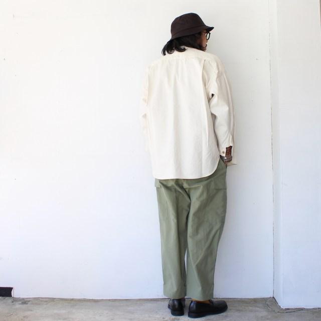 HAVERSACK（ハバーサック） コットンリネンヘリンボーンBCシャツ C/L