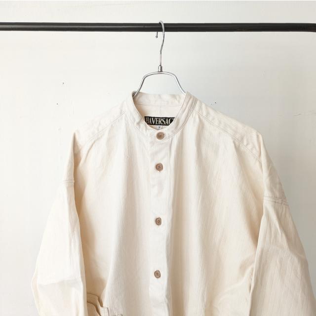 HAVERSACK（ハバーサック） コットンリネンヘリンボーンBCシャツ C/L