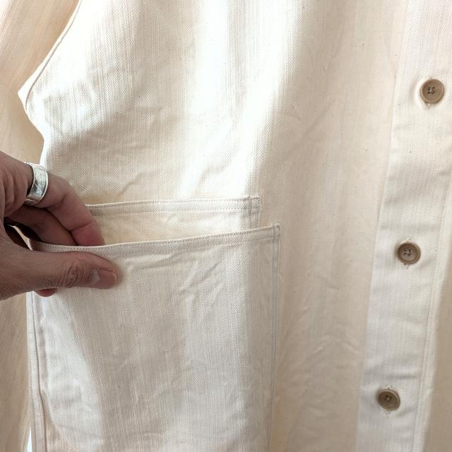 HAVERSACK（ハバーサック） コットンリネンヘリンボーンBCシャツ C/L
