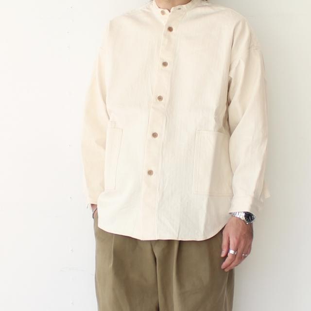 HAVERSACK（ハバーサック） コットンリネンヘリンボーンBCシャツ C/L