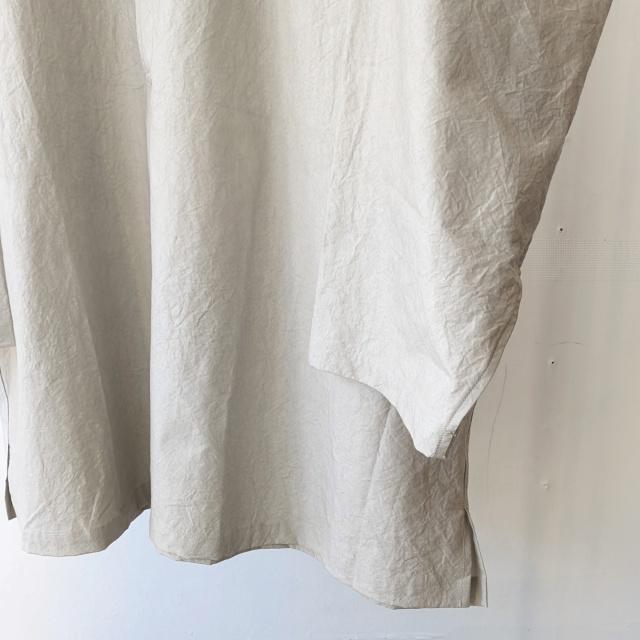 HAVERSACK 40タイプライターノーカラー8分袖プルオーバーシャツ 40/Typewriter No collar P/O Shirt　（Light Gray） | HAVERSACK | 03