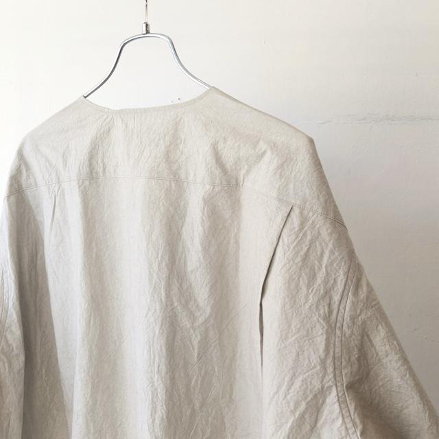 HAVERSACK 40タイプライターノーカラー8分袖プルオーバーシャツ 40/Typewriter No collar P/O Shirt　（Light Gray） | HAVERSACK | 05