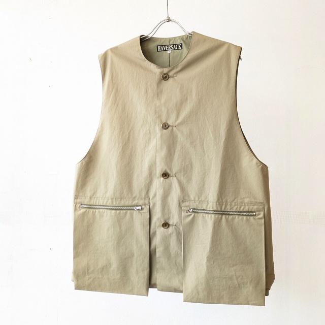 HAVERSACK ウェザークロスジャーキンベスト Weather cloth jerkin vest / 842621　（Khaki） | HAVERSACK | 10