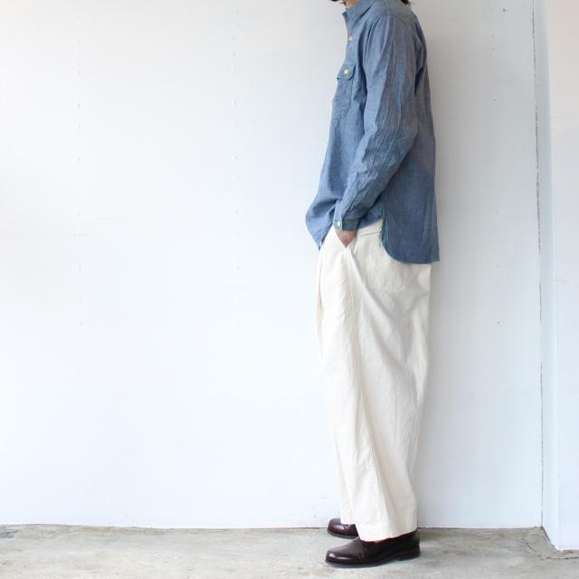 HAVERSACK 強撚オックスワイドトラウザー High twist oxford trousers / 862430　（Ecru）｜c-countly｜03