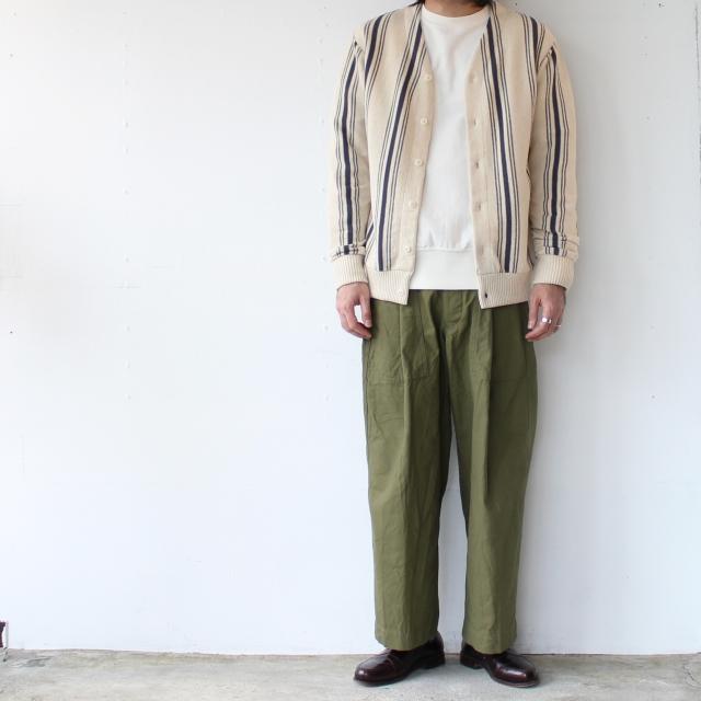 HAVERSACK 強撚オックスワイドトラウザー High twist oxford trousers / 862430　（Khaki）｜c-countly｜02