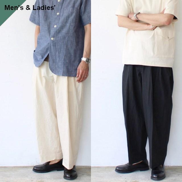 【20%OFF】HAVERSACK 天日干しC/Lタイプライター2タックワイドパンツ C/L typewriter 2tuck wide trousers / 862536 | HAVERSACK