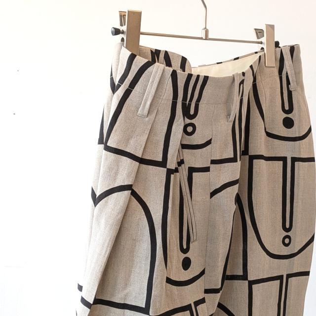 HAVERSACK ウッドブロックプリントタックワイドトラウザー Woodblock-Print Tuck Wide Trousers / 862605 | HAVERSACK | 19