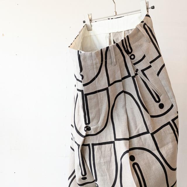 HAVERSACK ウッドブロックプリントタックワイドトラウザー Woodblock-Print Tuck Wide Trousers / 862605 | HAVERSACK | 13