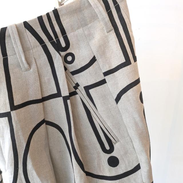 HAVERSACK ウッドブロックプリントタックワイドトラウザー Woodblock-Print Tuck Wide Trousers / 862605 | HAVERSACK | 17