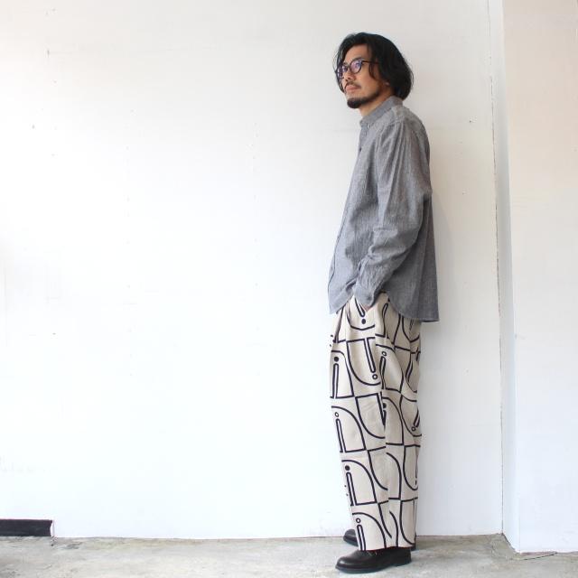 HAVERSACK ウッドブロックプリントタックワイドトラウザー Woodblock-Print Tuck Wide Trousers / 862605 | HAVERSACK | 02