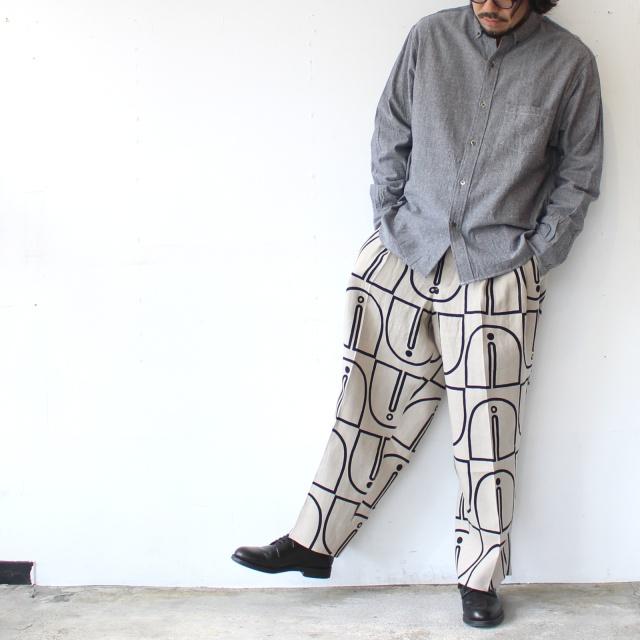 HAVERSACK ウッドブロックプリントタックワイドトラウザー Woodblock-Print Tuck Wide Trousers / 862605 | HAVERSACK | 05