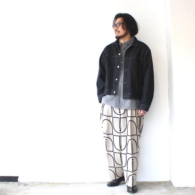 HAVERSACK ウッドブロックプリントタックワイドトラウザー Woodblock-Print Tuck Wide Trousers / 862605 | HAVERSACK | 06