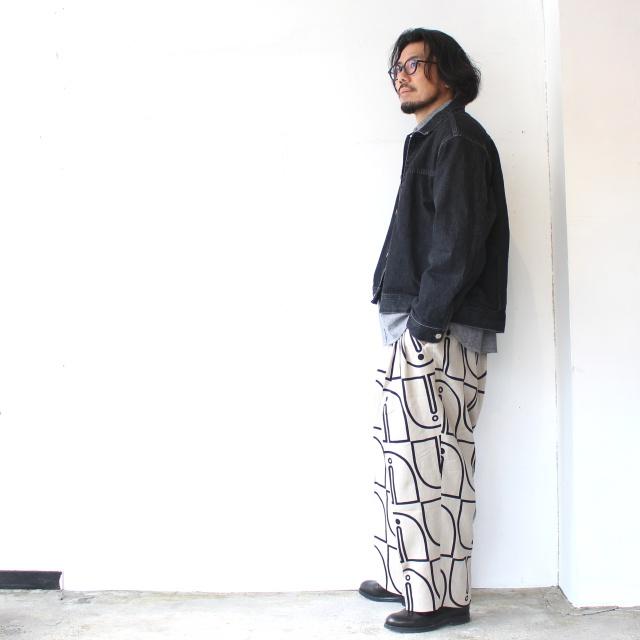 HAVERSACK ウッドブロックプリントタックワイドトラウザー Woodblock-Print Tuck Wide Trousers / 862605 | HAVERSACK | 07