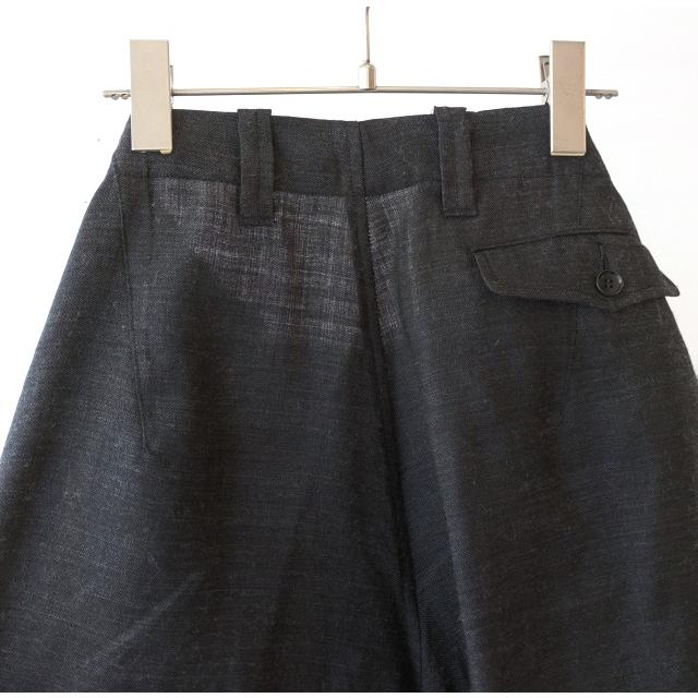 HAVERSACK リネンウールヘリンボーンワイドタックトラウザー Linen Wool Herringbone Wide Trousers / 862623　（Charcoal Gray） | HAVERSACK | 14