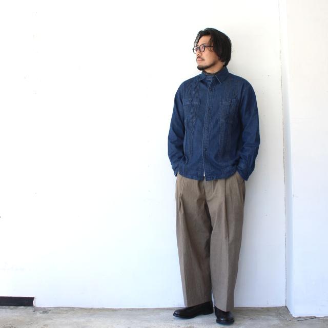 HAVERSACK 40タイプライター2タックワイドパンツ 40-Typewriter 2tuck wide trousers　862627 | HAVERSACK | 01