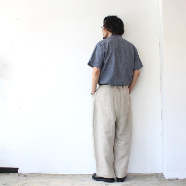 HAVERSACK リネンヘリンボーンワイドトラウザーOld German-herringbone Linen Twill Wide Trousers　（Beige） | HAVERSACK | 11