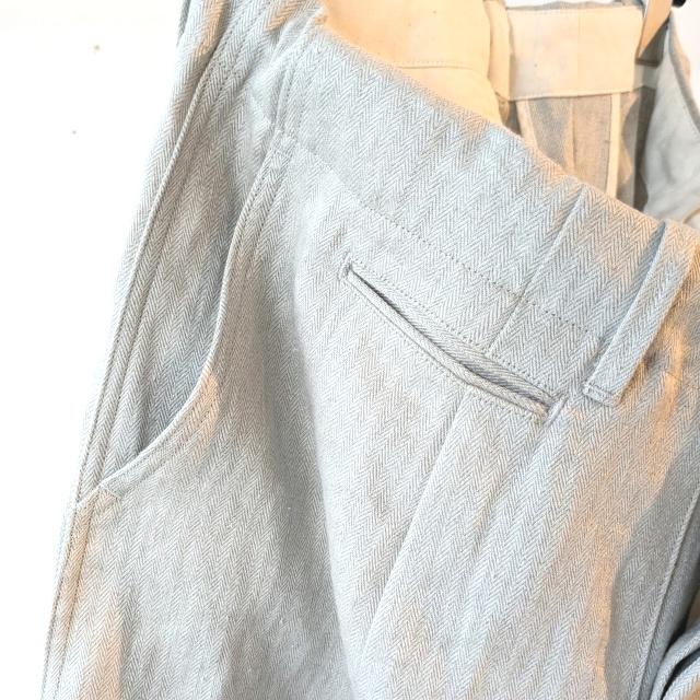HAVERSACK リネンヘリンボーンワイドトラウザーOld German-herringbone Linen Twill Wide Trousers　（Beige） | HAVERSACK | 14
