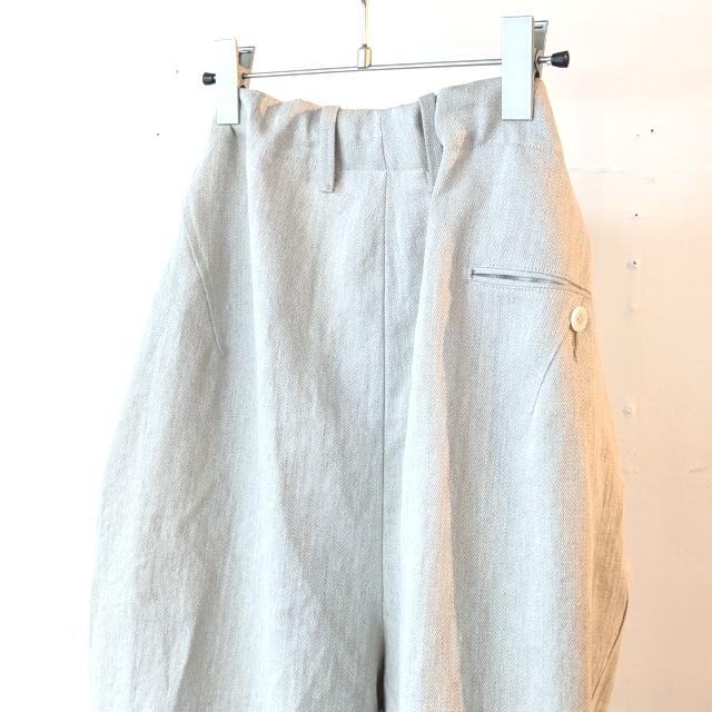 HAVERSACK リネンヘリンボーンワイドトラウザーOld German-herringbone Linen Twill Wide Trousers　（Beige） | HAVERSACK | 15