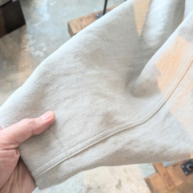 HAVERSACK リネンヘリンボーンワイドトラウザーOld German-herringbone Linen Twill Wide Trousers　（Beige） | HAVERSACK | 19