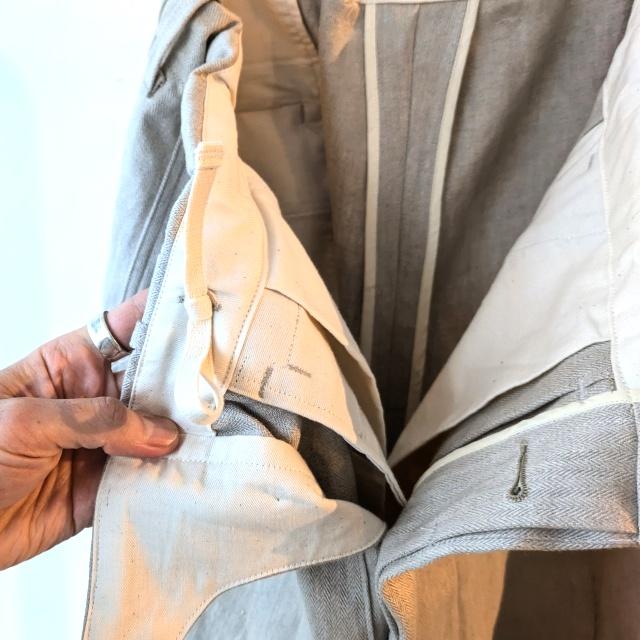 HAVERSACK リネンヘリンボーンワイドトラウザーOld German-herringbone Linen Twill Wide Trousers　（Beige） | HAVERSACK | 18