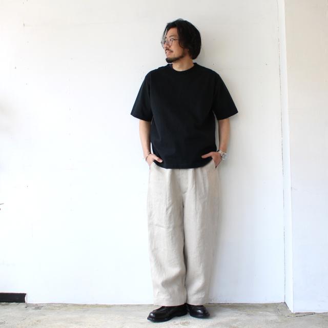 HAVERSACK リネンヘリンボーンワイドトラウザーOld German-herringbone Linen Twill Wide Trousers　（Beige） | HAVERSACK | 05