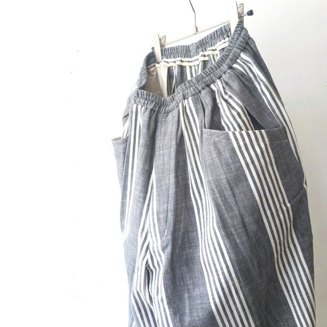 HAVERSACK ダンガリーストライプサルエルパンツ Dungaree Washer-Stripe Sarouel Pants / 862635 | HAVERSACK | 02