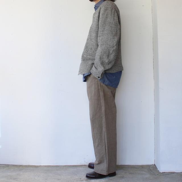 HAVERSACK（ハバーサック） リネンシルクツイードノーカラージャケット