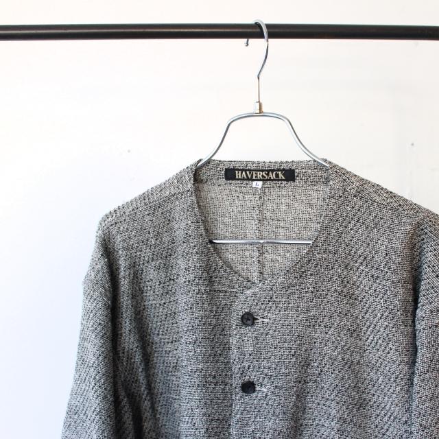 HAVERSACK（ハバーサック） リネンシルクツイードノーカラージャケット
