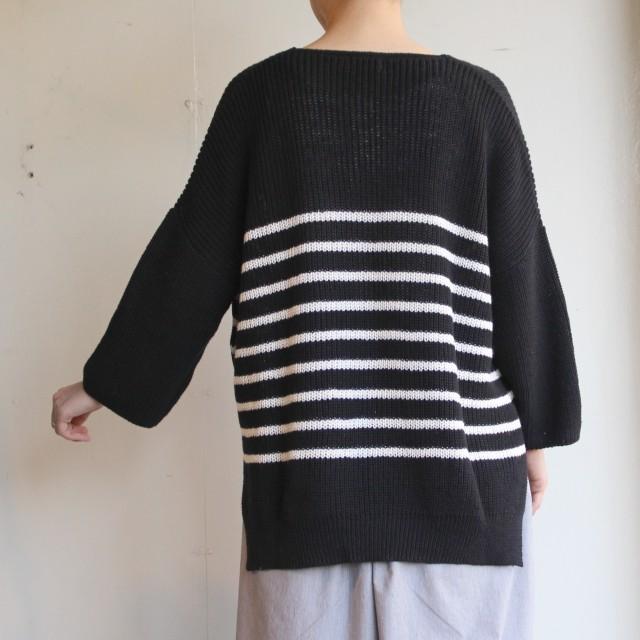 【20%OFF】maomade　21/2リネンコットンプルオーバーボーダーニット 911113　２カラー | mao made | 14