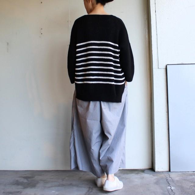 【20%OFF】maomade　21/2リネンコットンプルオーバーボーダーニット 911113　２カラー | mao made | 17