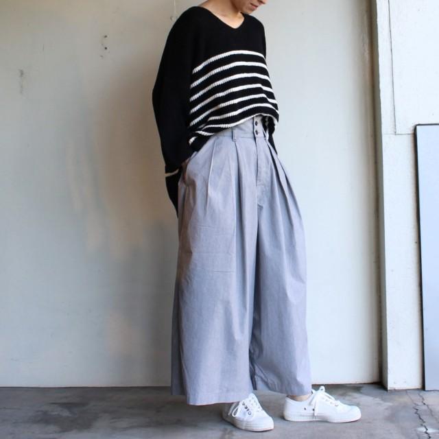 【20%OFF】maomade　21/2リネンコットンプルオーバーボーダーニット 911113　２カラー | mao made | 18