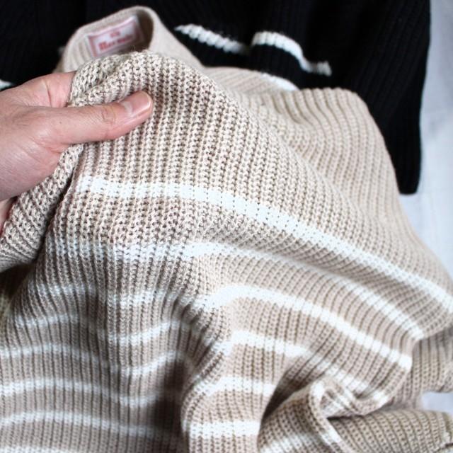 【20%OFF】maomade　21/2リネンコットンプルオーバーボーダーニット 911113　２カラー | mao made | 02