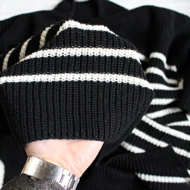 【20%OFF】maomade　21/2リネンコットンプルオーバーボーダーニット 911113　２カラー | mao made | 03