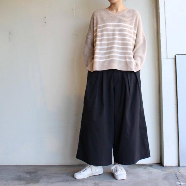 【20%OFF】maomade　21/2リネンコットンプルオーバーボーダーニット 911113　２カラー | mao made | 06