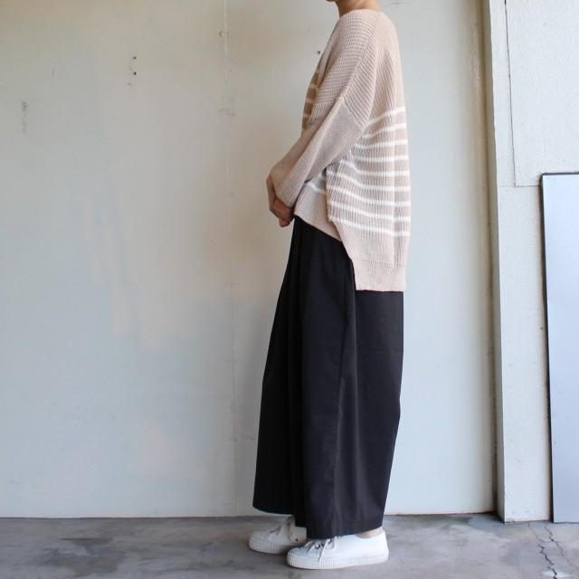 【20%OFF】maomade　21/2リネンコットンプルオーバーボーダーニット 911113　２カラー | mao made | 07