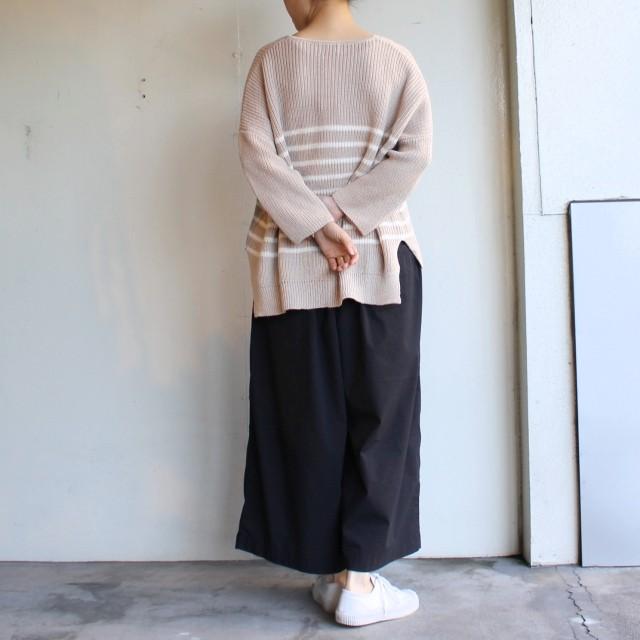 【20%OFF】maomade　21/2リネンコットンプルオーバーボーダーニット 911113　２カラー | mao made | 08