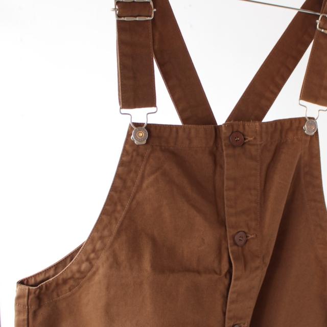 HARVESTY チノクロスオーバーオール CHINO CLOTH OVERALLS / A12008 　（Brown） | HARVESTY | 03