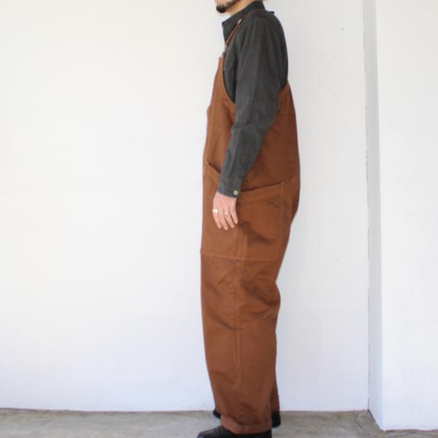HARVESTY チノクロスオーバーオール CHINO CLOTH OVERALLS / A12008 　（Brown） | HARVESTY | 01