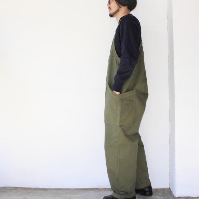 HARVESTY チノクロスオーバーオール CHINO CLOTH OVERALLS / A12008　（Military green） | HARVESTY | 06