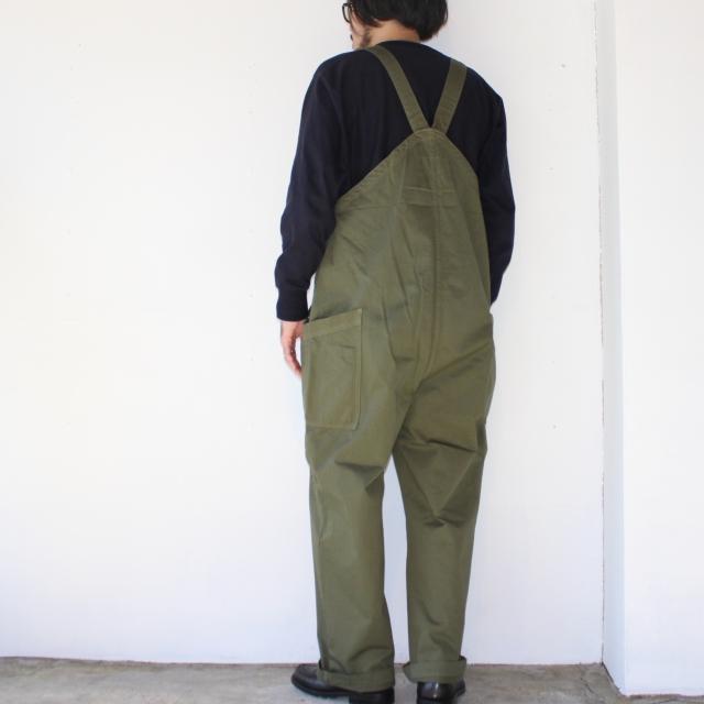 HARVESTY チノクロスオーバーオール CHINO CLOTH OVERALLS / A12008　（Military green） | HARVESTY | 07